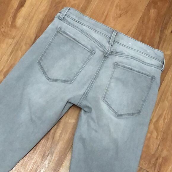 Banana Republic Light Gray Faded Distressed Jeans Size 28 - Picture 8 of 12